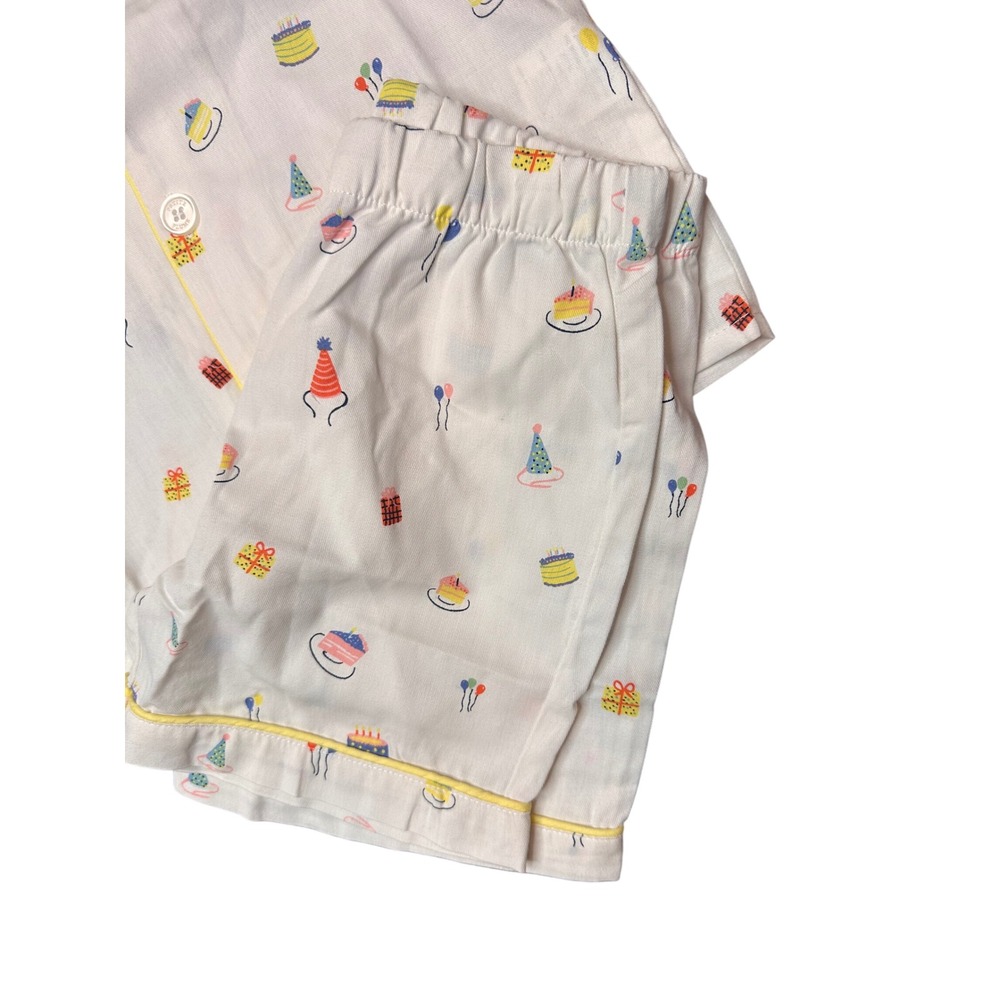 Petite Plume 3 Birthday Wishes Classic Short Set Girls Boys Pajama Yellow White - Picture 2 of 7